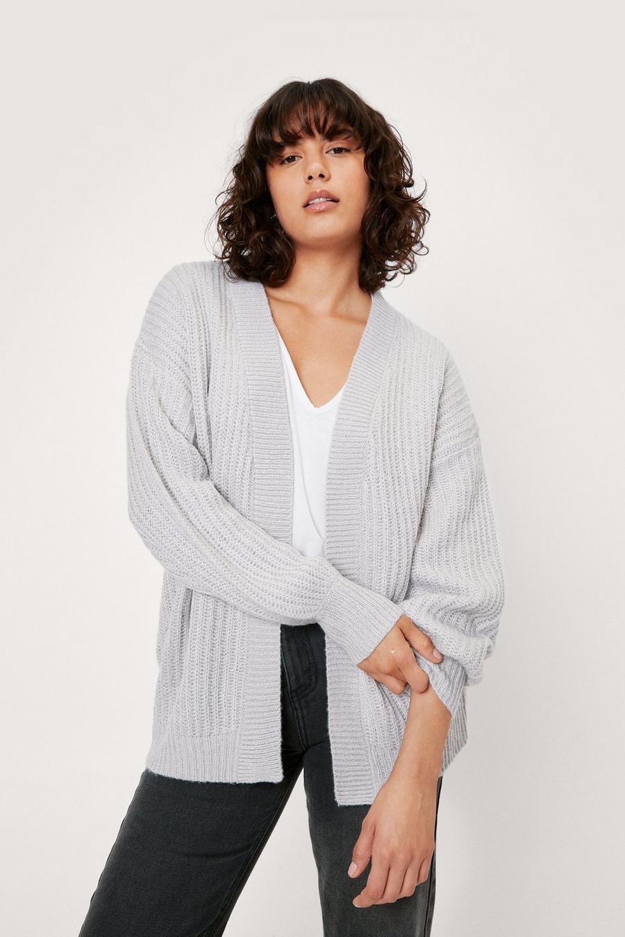 Slouchy Knit Open Front Cardigan